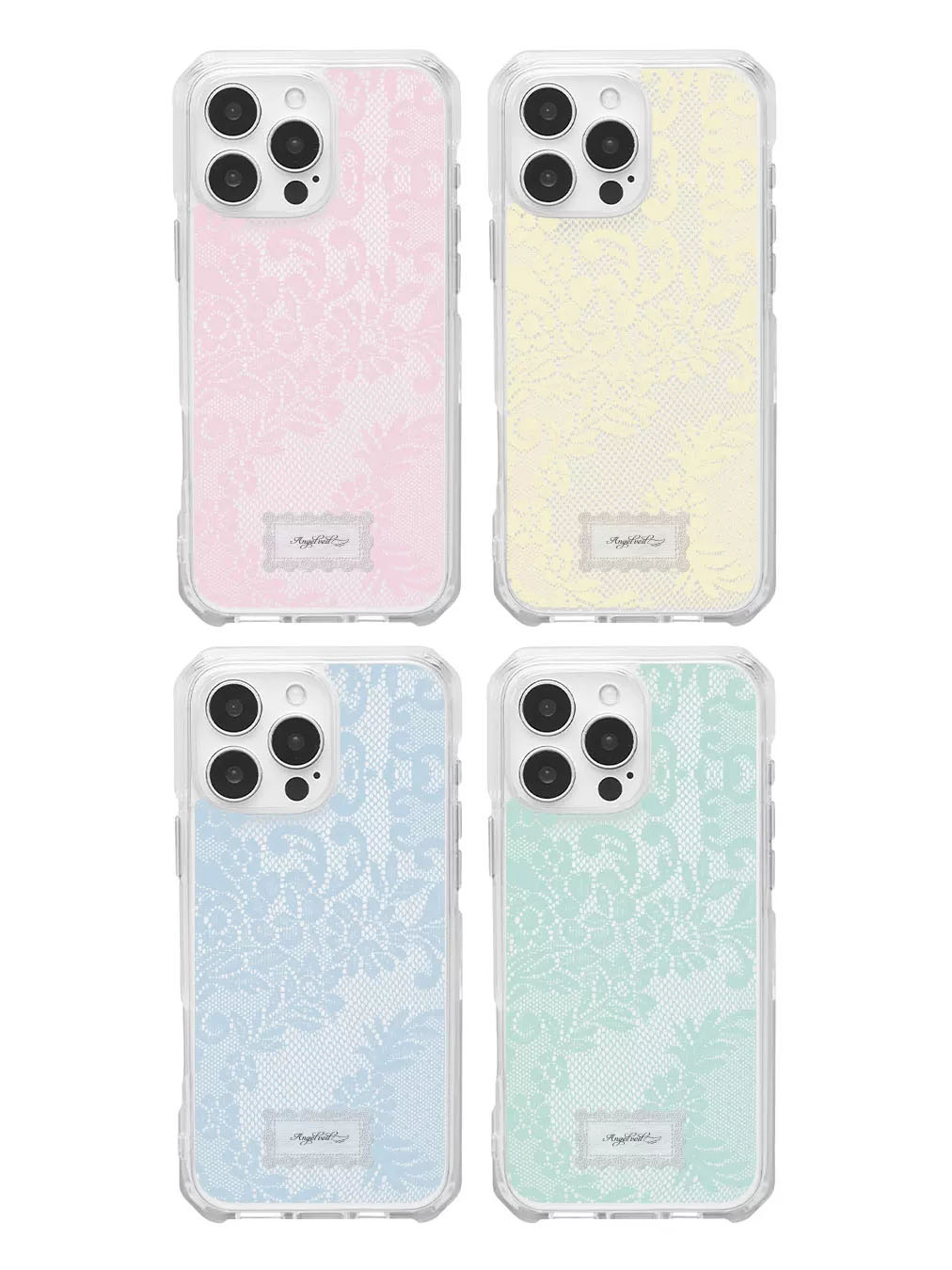 Phone Cases Girls - Funda Transparente Coreana de Encaje de