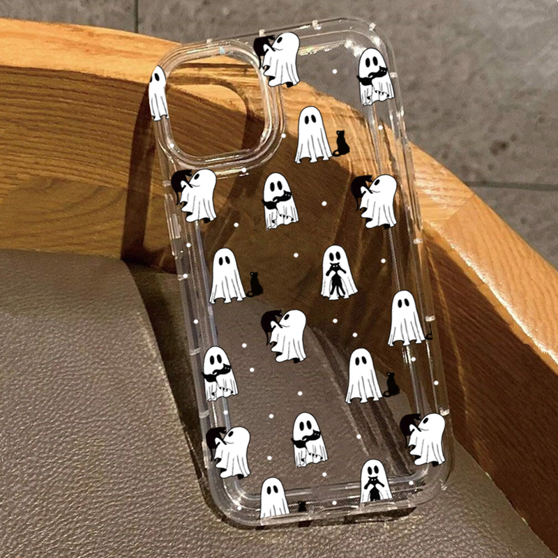 Phone Cases Clear - Funda transparente con estampado de fantasma