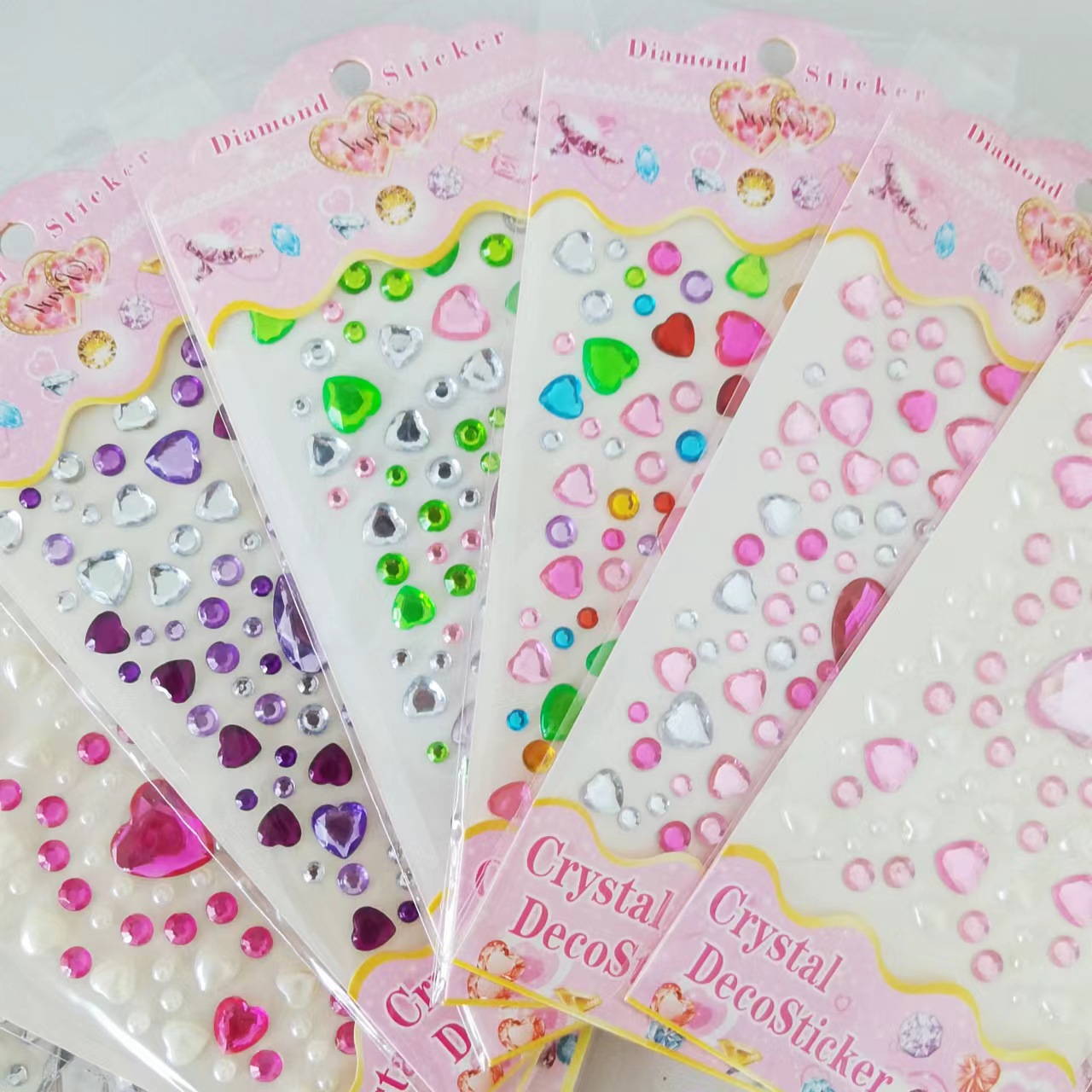Phone Cases Viral - Pegatinas 3D de Corazón con Diamantes,
