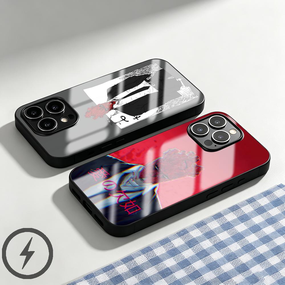 Phone Cases Anime - Funda Magnética de Cristal para iPhone