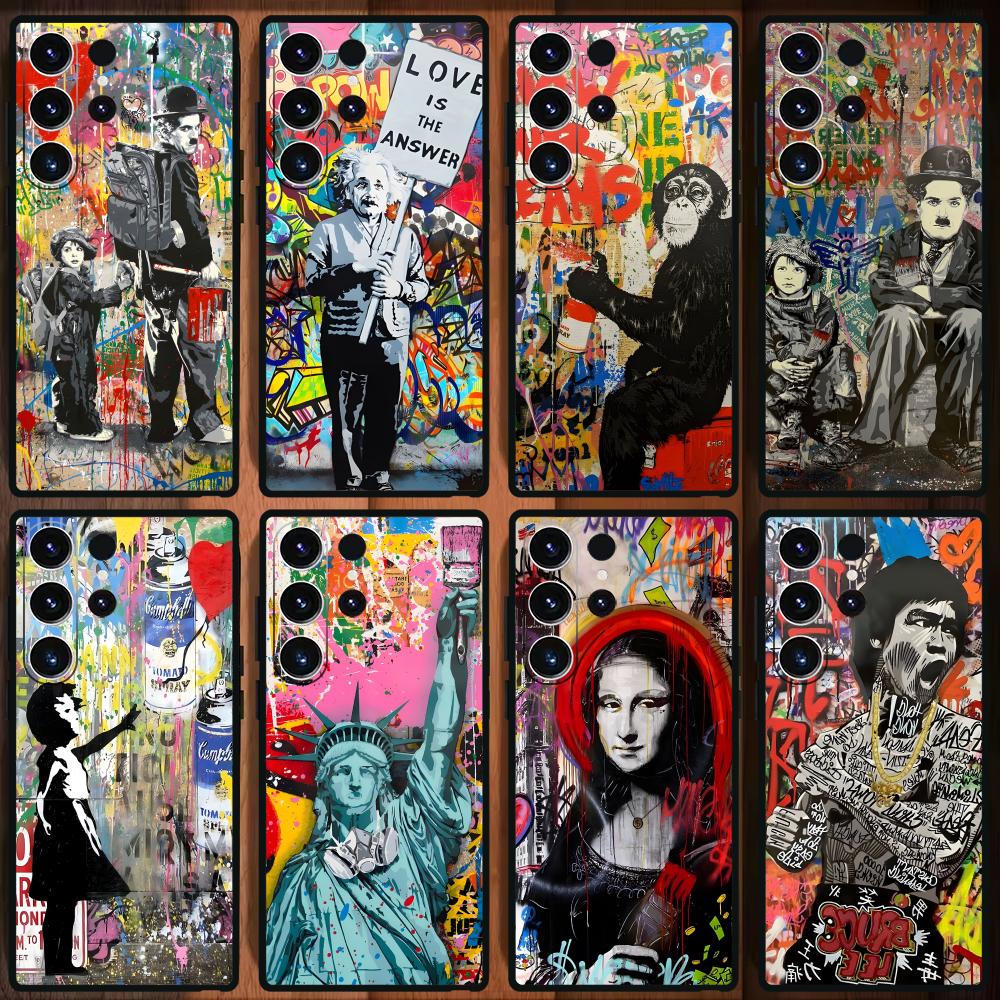 Banksy Graffiti Art funda de t - Phone Cases Galaxy S25 reseña y precio
